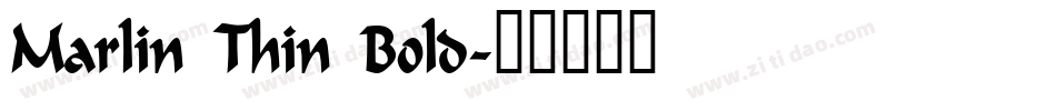 Marlin Thin Bold字体转换